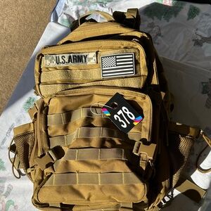 378-1, Pre Love Military Tactical Backpack Large (Tan)